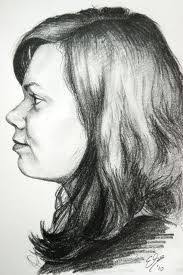 Portret En Profil Hier Heeft De Tekenaar Van De Zijkant Door Met Schaduw Te Werken Een Portret En Profil Getekend Portret Portretten Tekenen Gezicht