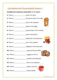 Maybe you would like to learn more about one of these? 17 Worksheets On Countable And Uncountable Nouns For Grade 1
