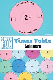 Times Table Spinners The Craft Train Math For Kids Times Tables Kids Learning