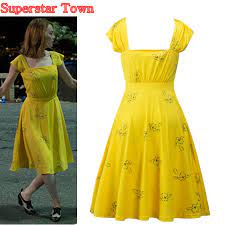 Make your dream come true to dress like celebrity for less for 2019 prom and special occasions. La La Land Emma Stone Mia Cosplay Yellow Elegant Ladies Beauty Women Long Party Dresses Summer Style Women Dresses Costumes Dress Summer Women Dressparty Dresses Aliexpress