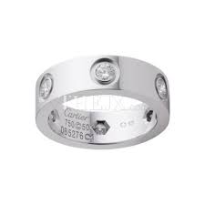 82 00 Replica Cartier Classic 18k White Gold Ring Set With 6 Diamonds 1 1 High Quality Cartier Ring Cartier Love Ring Love Ring White Gold Ring Settings