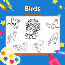 A fox and bird coloring page. Free Printable Bird Coloring Pages For Kids