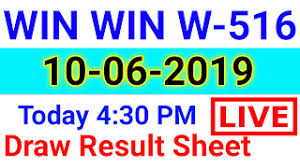 10 06 2019 Win Win W 516 Lottery Result Kerala Lottery