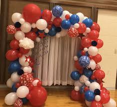 Red Black And Gold Balloon Arch Balloon Garland Red White Blue Ballon Garland Blue Graduation Decorations Balloon Table Decorations