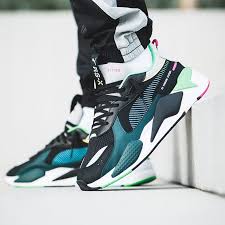 Black And Green Sneakers Insidesneakers Puma Rs X Toys Black Green 369449 01 Trendy Sneakers Sneakers Fashion Outfits Sneakers Outfit