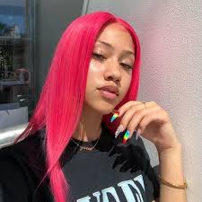 Black And Pink Lace Front Wig Preferred Human Hair Princess Pink Lace Front Wigs For Women In 2020 Wig Hairstyles Hair Styles Human Hair Wigs