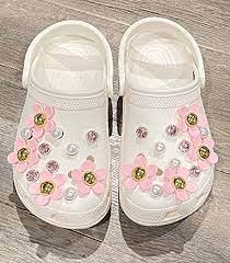 Find a variety of jibbitz at crocs ranging from cute disney inspired jibbitz to unique seasonal ones. Amazon Com Charm For Crocs Shoes Pink Daisy Floral Pearl Diamond 12pcs 24pcs Shoe Decoration Accessories For Girls And Adult Women Charms For Your Shoes Croc Stickers Charms Option A 24