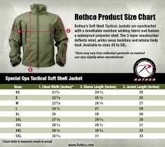 Rothcos Camobloge Rothcos New Size Charts