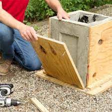 Then nestle the interior form into the concrete, pushing out excess cement. How To Make A Concrete Planter Diy Concrete Planters Concrete Planters Concrete Diy