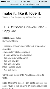 Heb Rotisserie Chicken Salad Rotisserie Chicken Salad Heb Chicken Salad Recipe Chicken Salad