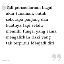 Kata kata bijak yang bisa menjadi alasan anda untuk bersemangat lagi ataupun bangkit kembali dari keterpurukan. Kata Status Kata Bijak Islami Tali Persaudaraan Bagai Akar Tanaman Entah Seberapa Panjang Dan Kuatnya Tapi Selalu Memilki Fungsi Yang Sama Mengalirkan Rizki Yang Tak Terputus Menjadi Diri Katastatus Com