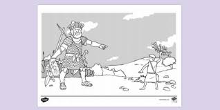 Easter egg coloring pages] 10. Free David And Goliath Colouring Sheet Teacher Made