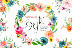 Check out our great posters, wall decals, photo prints, & wood wall art. Bright Watercolor Flowers Bouquets Wreath Png Collection 98876 Illustrations Design Bundles