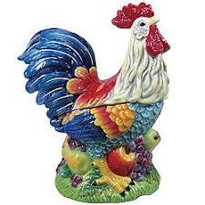 This bright red rooster is a proud beauty and stands tall at 14. I Love This Rooster Cookie Jar Rooster Kitchen Decor Collectible Cookie Jars Cookie Jars