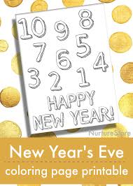 The third page i'm sharing with you is a new year's coloring countdown. Happy New Year Coloring Page Printable Nurturestore