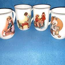 Shipping is available at shipping cost plus $5.00 handling fee on up to 8 lots, $10.00 handling fee on 9 or more lots or two boxes. Norman Rockwell Dining Norman Rockwell Mugs 981 Set Of 4 Poshmark