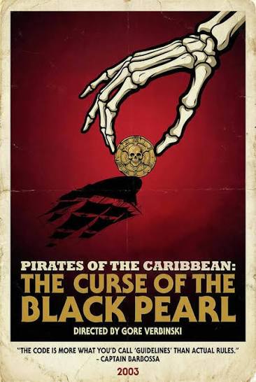 Pirates of the Caribbean - The Curse Of The Black Pearl - Minimal Movie  Poster - Retro Film Poster Poster by SampadArt Gallery - Fine Art America