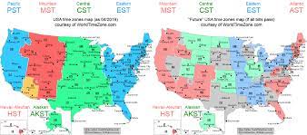 Time Zone Map Detailed Dst News - Reference To The Proposed Daylight Saving Time Bills By State  And Future Usa Time Zones Map If All Bills Pass - Courtesy Of  Worldtimezone.com