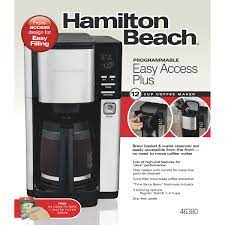 Hamilton beach brewstation coffee maker troubleshooting. 12 Cup Programmable Coffee Maker With Front Fill Water Reservoir Cone Filters Black Stainless 46380 Hamiltonbeach Com