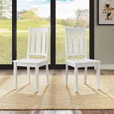 Better Homes And Gardens Bankston Dining Chair Set Of 2 White Walmart Com Wooden Dining Chairs Dining Chairs White Dining Chairs