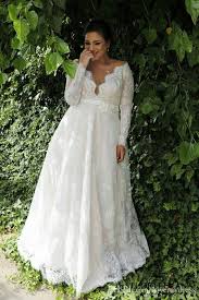 42 Plus Size Wedding Dresses You Will Love In 2020 V Neck Wedding Dress Petite Wedding Gowns Wedding Dress Long Sleeve