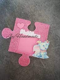 Cornice Cornici Porta Foto Puzzle Gomma Eva Glitter Dumbo Personaggio Cartoni Festa Compleanno Fai Da Te Feltro Idee Fai Da Te Cornici