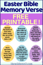 More images for free bible images easter » Easter Bible Verses For Kids Free Printable Memory Verses The Wild Wild West Parenting Teaching Blog