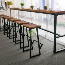 Us 78 36 30 Off 30 Retro Bar Chair Wrought Iron Bar Stool Solid Wood Bar Stool Restaurant Tables And Chairs Cafe Chairs And Tables Restaurant Table Design