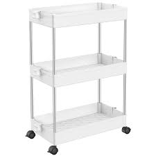 Shop for laundry room cart online at target. Spacekeeper Slim Storage Cart 3 Tier Bathroom Organizers Rolling Utility Cart Slide Out Storage Shelves Mobile Shelving Unit Organizer For Office Kitchen Bedroom Bathroom Laundry Room White Buy Online In Antigua And
