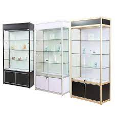 What are the shipping options for display cabinets? Modern High End Customized Store Showcase Standing Glass Display Cabinets Buy Glass Display Cabinets Display Glass Cabinets Glass Showcase Display Cabinet Product On Alibaba Com