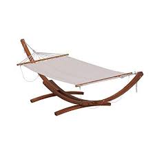hamac de jardin avec support en bois hamac sur pied 2 personnes 4l x 12l x 12h m coloris creme marron hammock stand wooden hammock outdoor hammock