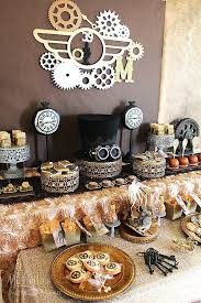 Diy Steampunk Birthday Party Theme Super Cool Decorations Steampunk Wedding Decorations Steampunk Party Steampunk Wedding