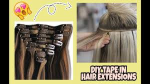 Breites sortiment · bequeme ratenzahlung · kostenloser versand How To Make Your Clip In Hair Extensions To Tape In Hair Extensions Super Easy And Affordable Youtube
