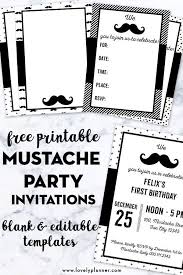Free Printable Mustache Party Invitations Blank Editable Templates Lovely Planner Mustache Party Invitations Mustache Baby Shower Invitations Shower Invitations Free
