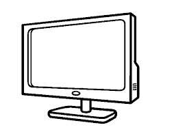 Cómo voltear la pantalla de tu computadora. Dibujo De Pantalla Plana Para Colorear Dibujos Net