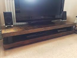 N7 Solid Wood Tv Stand Dark Oak Distressed Timber Rustic Chunky Shabby Chic In Home Furniture Diy Furniture Tv Stand Wood Wood Tv Unit Solid Wood Tv Stand