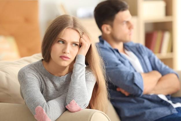 Young couple in quarrel at home | Premium Photo