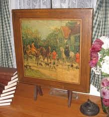 My Vintage Card Table With Hunt Scene By Heywood Hardy Hunt Scene Old Things American Saddlebred