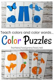 10 Printable Color Word Puzzles For Early Learners Preschool Color Activities Learning Colors Activities Preschool Colors