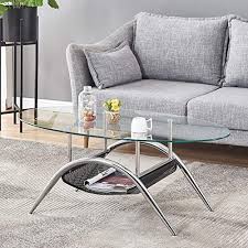 Chrome feet bed leg chair leg cabinet feet cupboard leg chrome leg feet for furniture furniture leg steel leg sofa cabinet leg for furniture leg iron leg. Nozama Round Glass Coffee Table With Metal Storage Shelf Living Room Tempered Coffee Table Clear Round