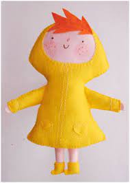 Yellow Lemon Plush Felt Dolls Felt Toys Cute Dolls