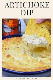 This Hot Artichoke Dip Recipe Is A Quick And Easy Appetizer With Cream Cheese Mayonnaise Parmesan Cheese Hot Artichoke Dip Dip Recipes Hot Artichoke Recipes