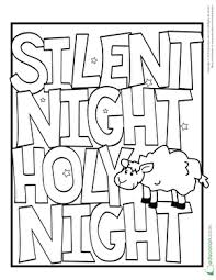 Silent Night Coloring Page Worksheet Education Com Holiday Worksheets Silent Night Coloring Pages