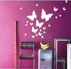 3d butterfly wall art 192pcs metallic shimmer shaded effect ombré effect diy wall sticker home art decor home decoration nursery gold. Wall Art Decor Murals Vinyl Decals Stickers 20 Butterflies Paint My Room Bedroom Wall Designs Diy Wall Painting