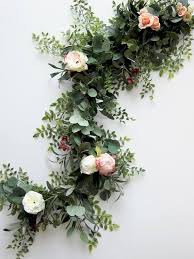 This Lush Garland With Peonies Roses And Mini Ranunculus Is Gorgeous An Wedding Garland Backdrop Garland Wedding Decor Artificial Flower Arrangements Wedding