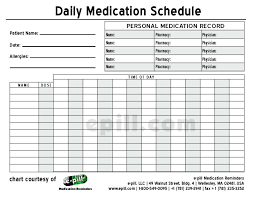 Curious Medicine Intake Chart Printable Medication Chart For