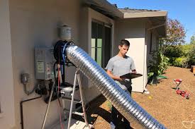 Tankless hot water heater outside. Water Heaters Methane Leaks Are High But Fixable Stanford News