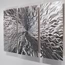 Silver Wall Art Panels Metal Aluminum Art Sculpture Large ...