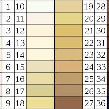 Von Luschan Skin Color Chart Download Scientific Diagram