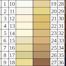 von luschan skin color chart download scientific diagram